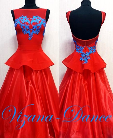 Платье Юн-1 "Рубиновый букет" Прокат-500 грн.